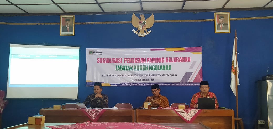 Sosialisasi Penjaringan dan Penyaringan Pamong Kalurahan Hargorejo Jabatan Dukuh Ngulakan